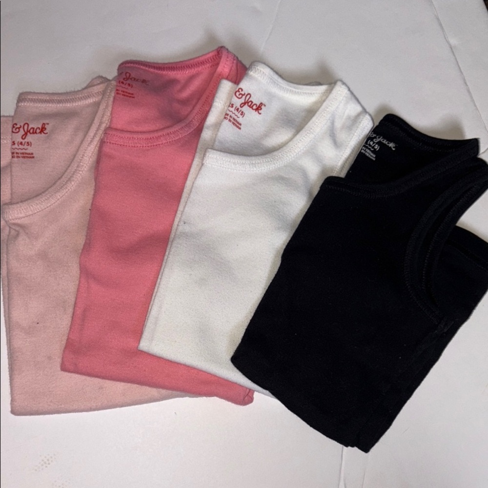 Cat & Jack Tank Tops in Pink, White, and Black